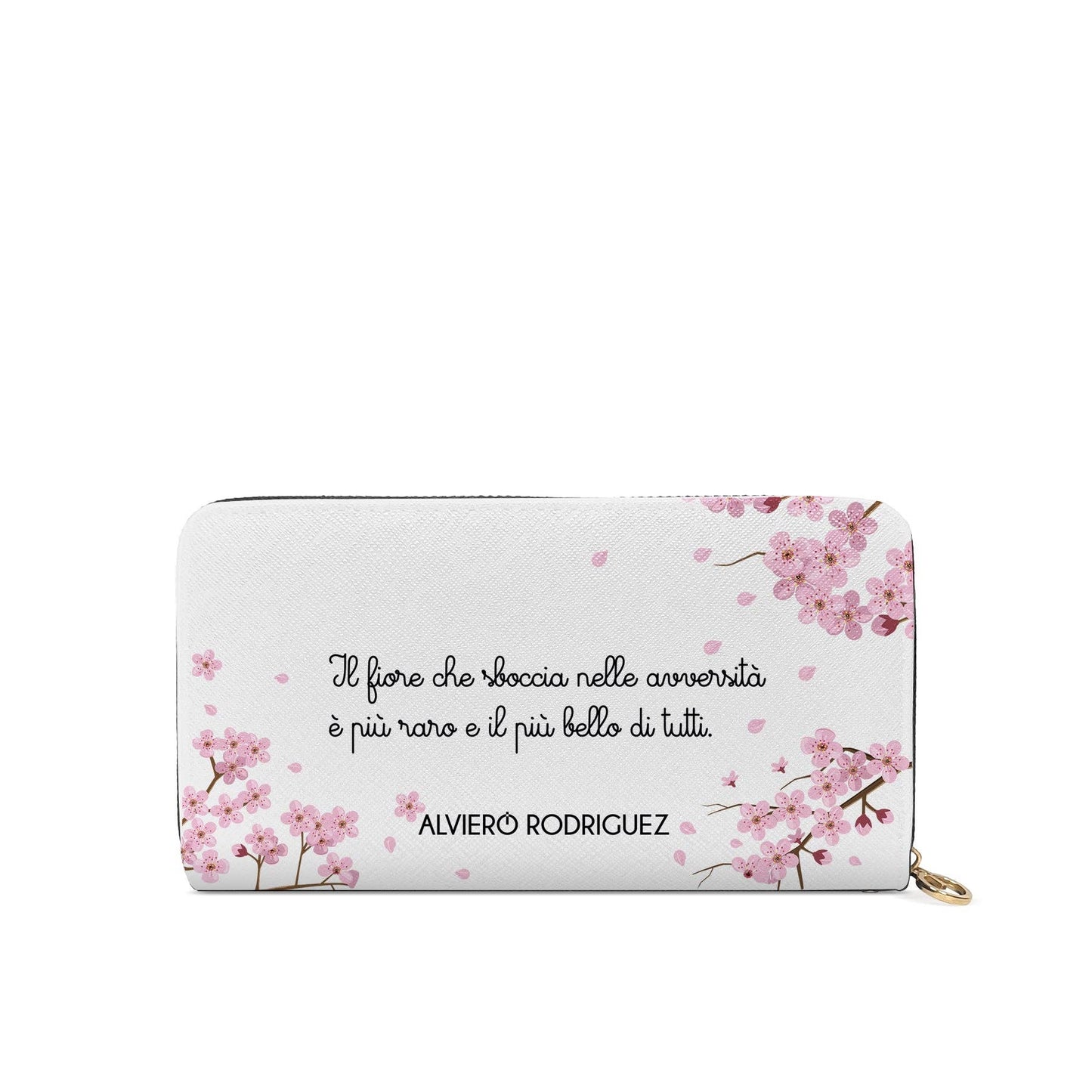 Porte-monnaie zippé Blanc Il Fiore