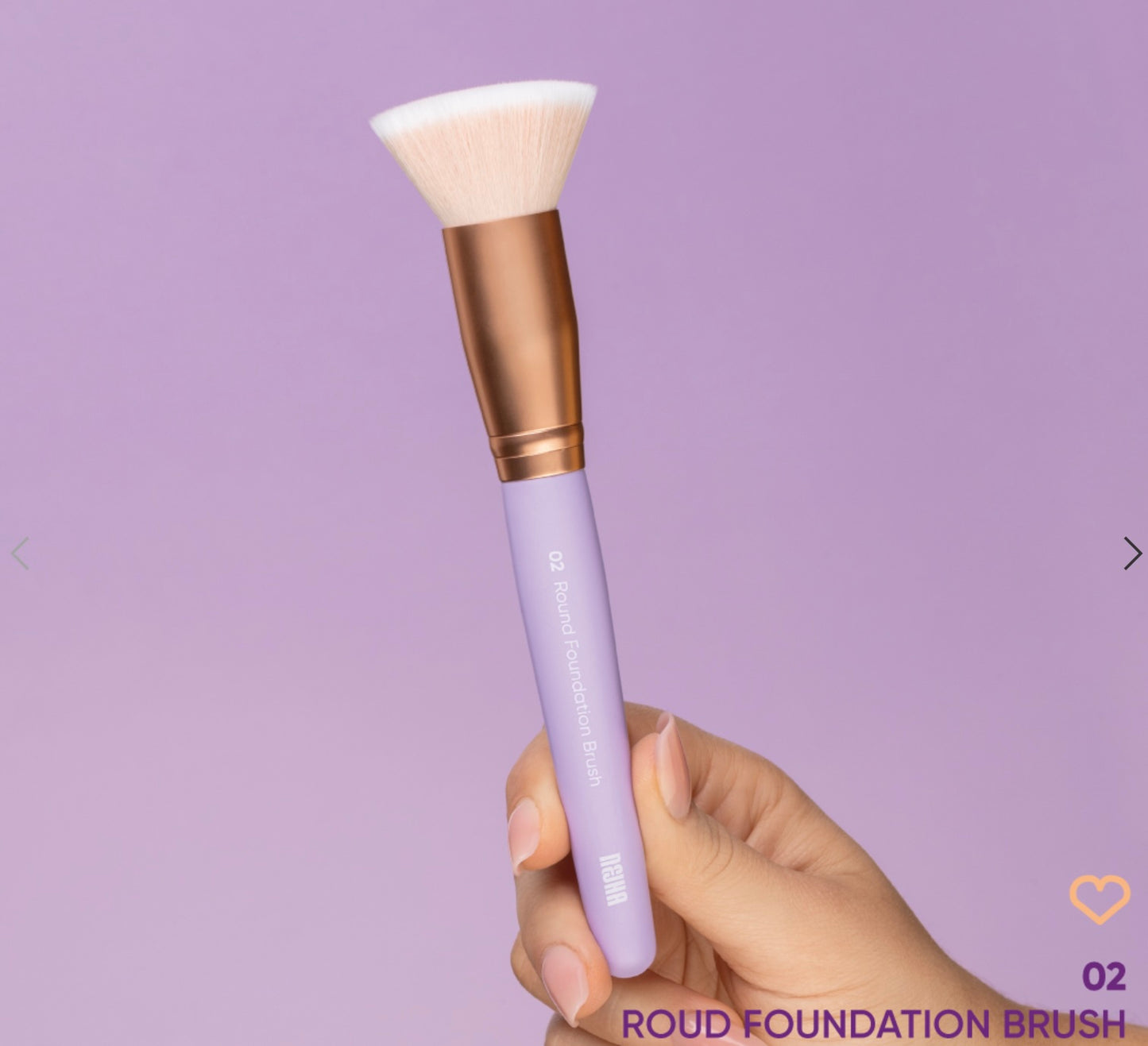 Nejha 02 Round Foundation Brush Pennello Fondotinta Tondo
