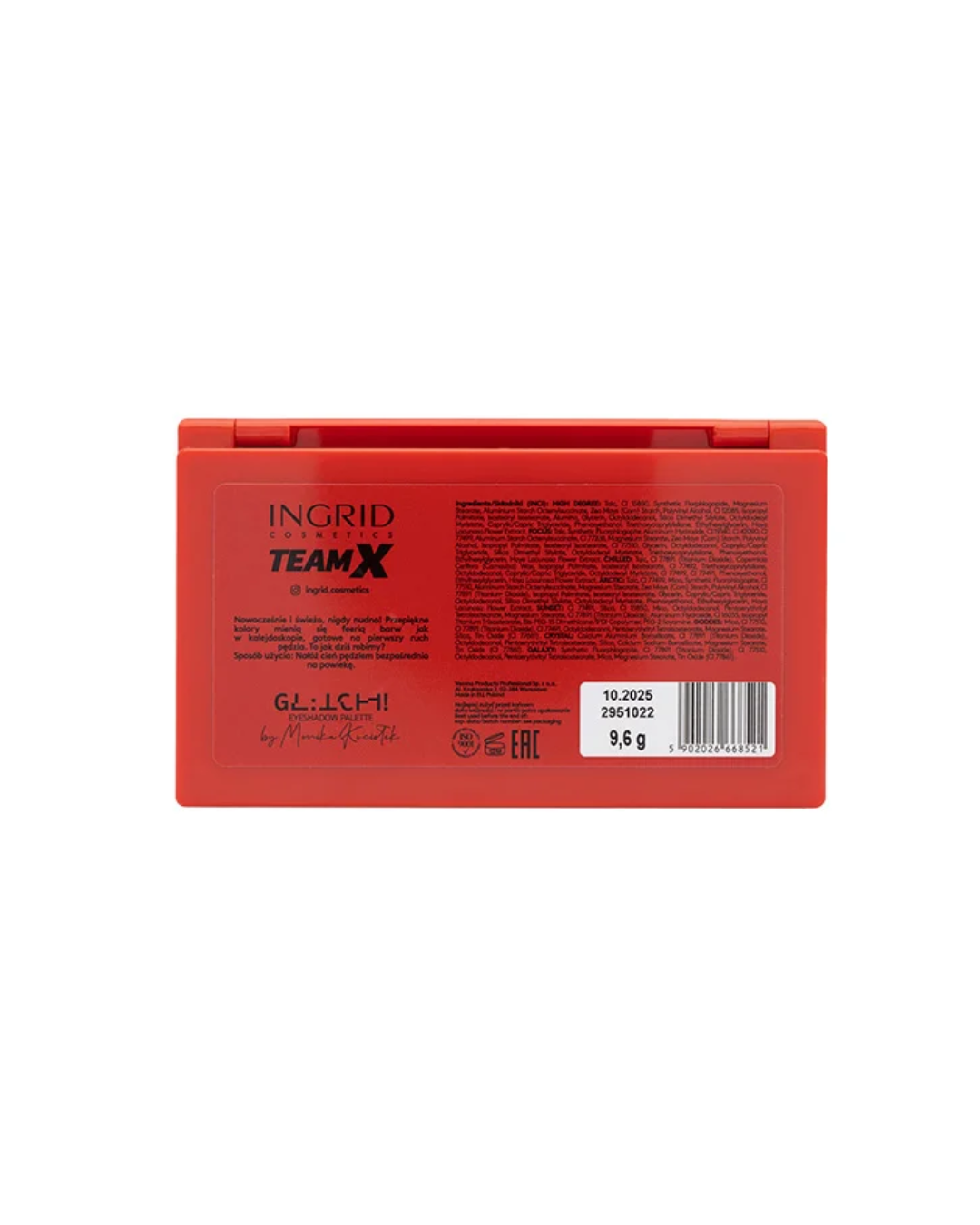 Ingrid Cosmetics Team X Glitch eyeshadow palette