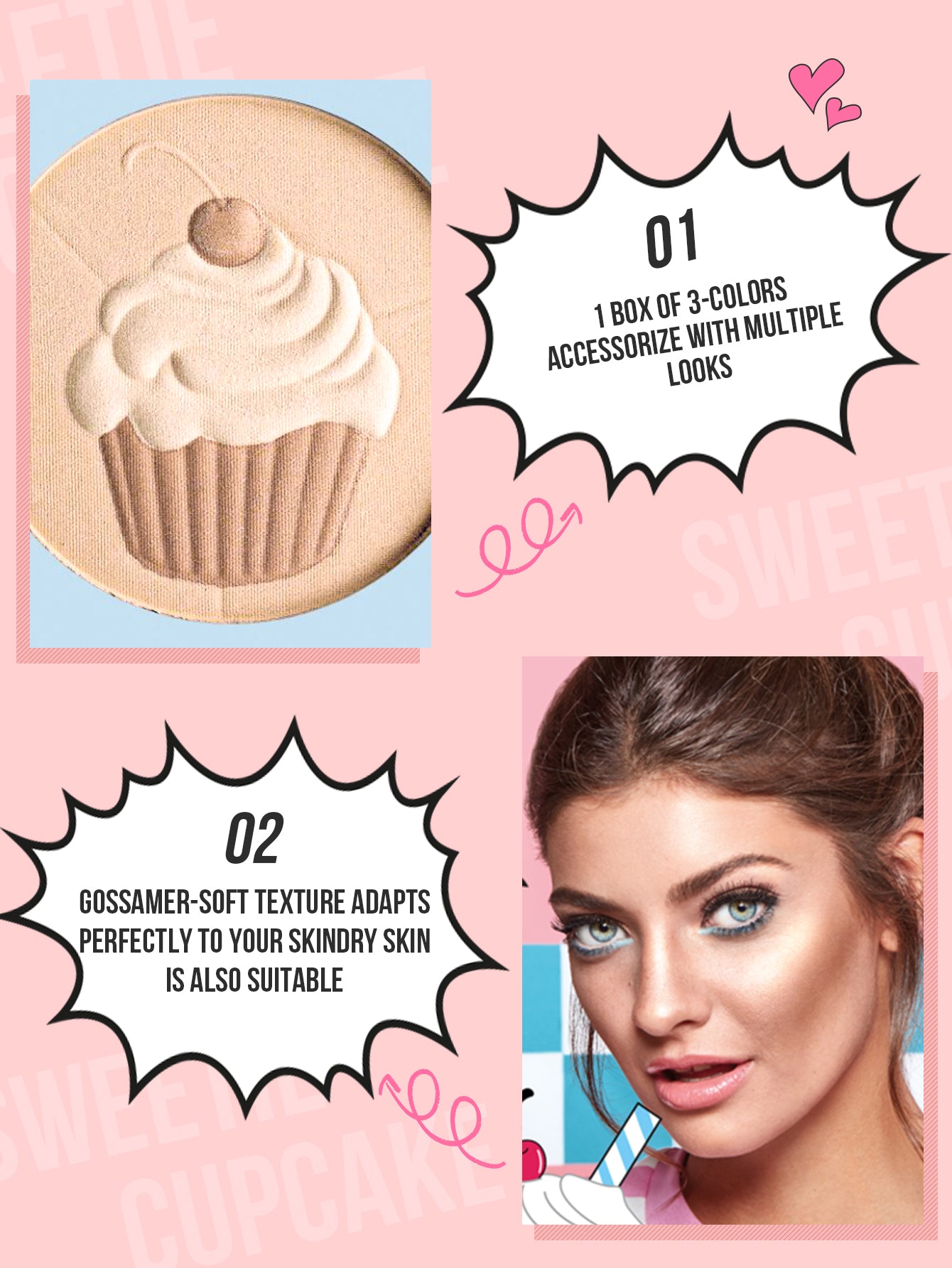 Misslyn Sweetie Cupcake Trio Highlighter