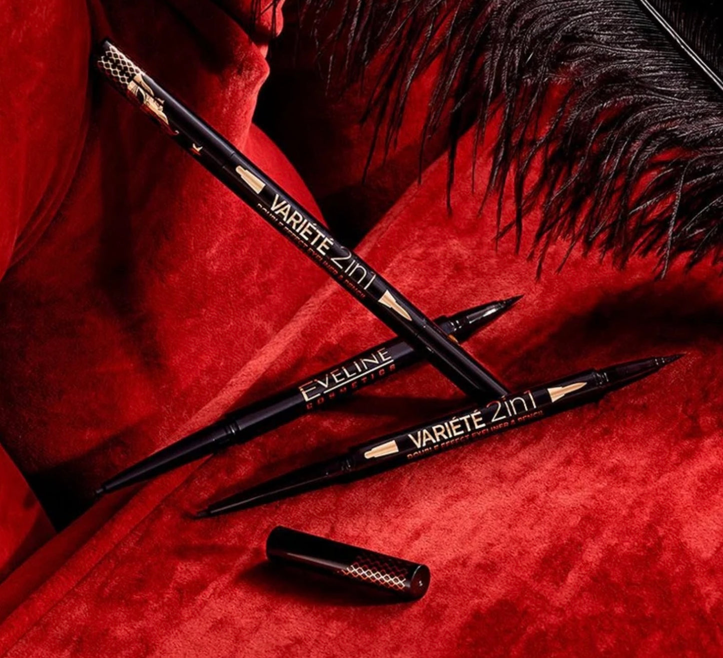 Eveline Cosmetics Double Effect Eyeliner & Pencil 2in1