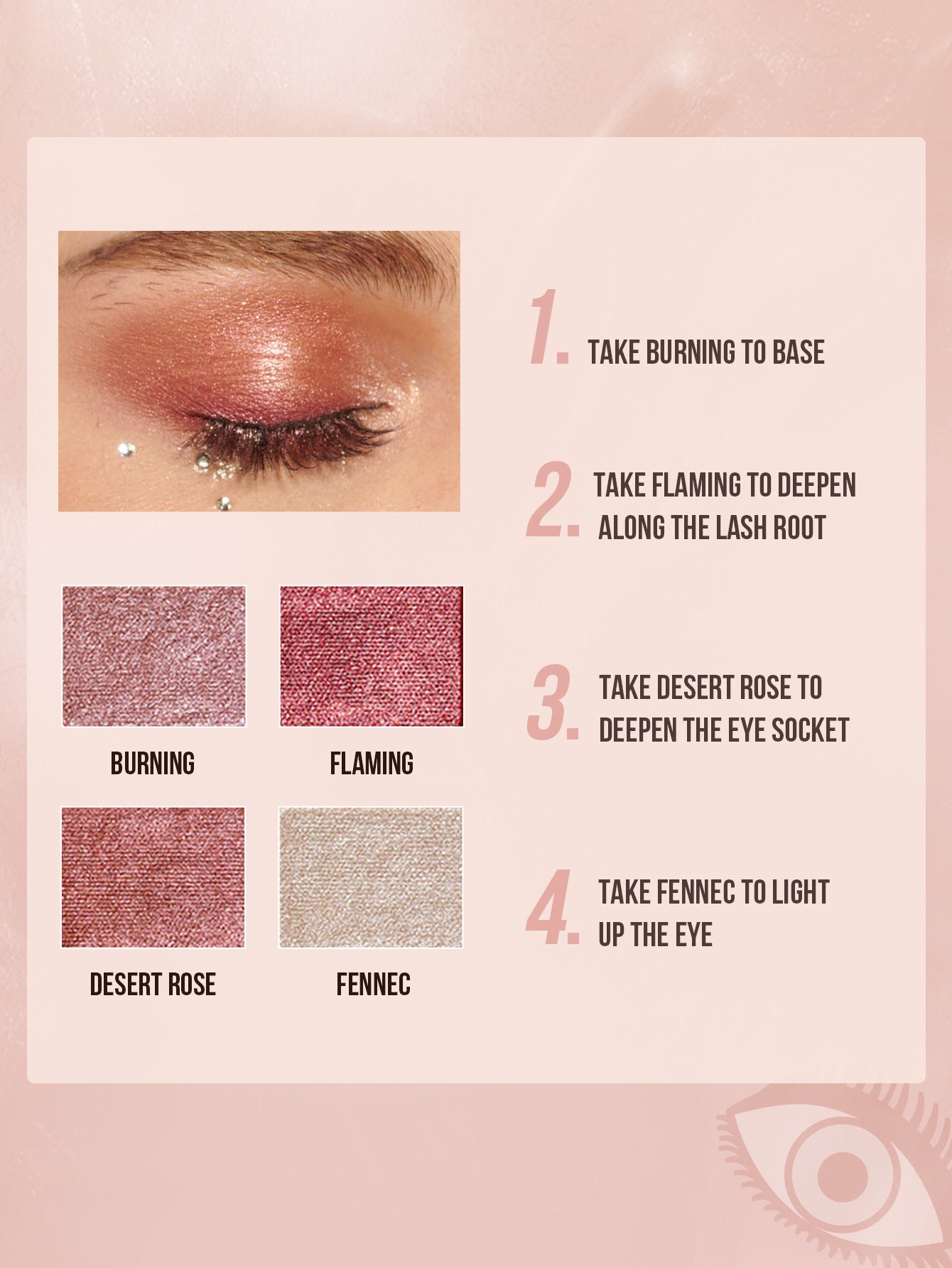 Misslyn Desert Night Metallic Eyeshadow Palette Flaming Eyes