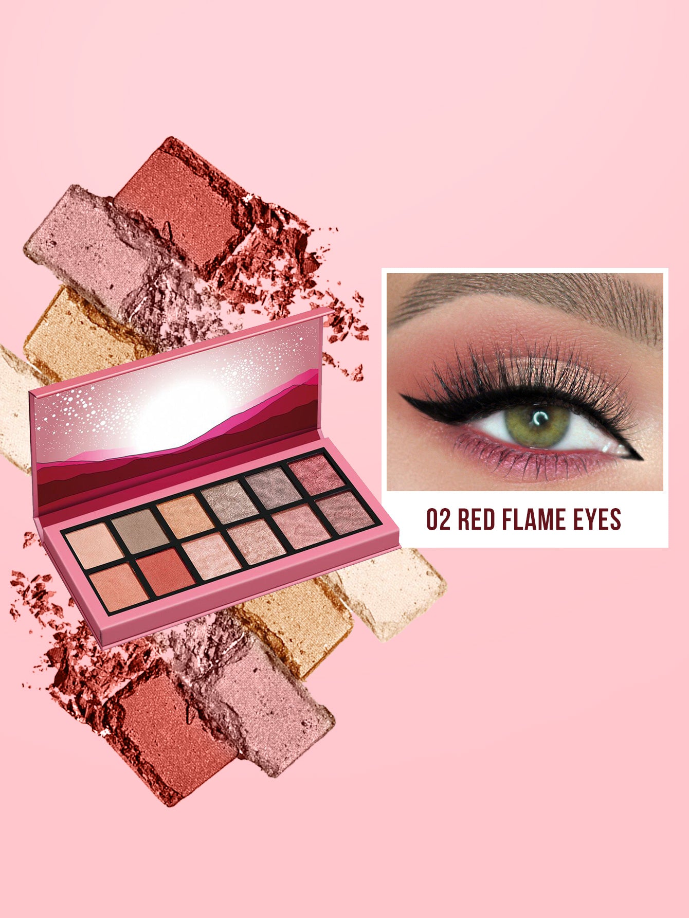 Misslyn Desert Night Metallic Eyeshadow Palette Flaming Eyes