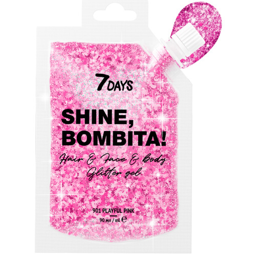 7Days Shine Bombita! Gel-glitter for face, hair and body