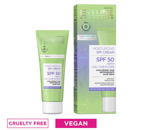 Eveline Cosmetics moisturizing SPF50 crema viso 30ml