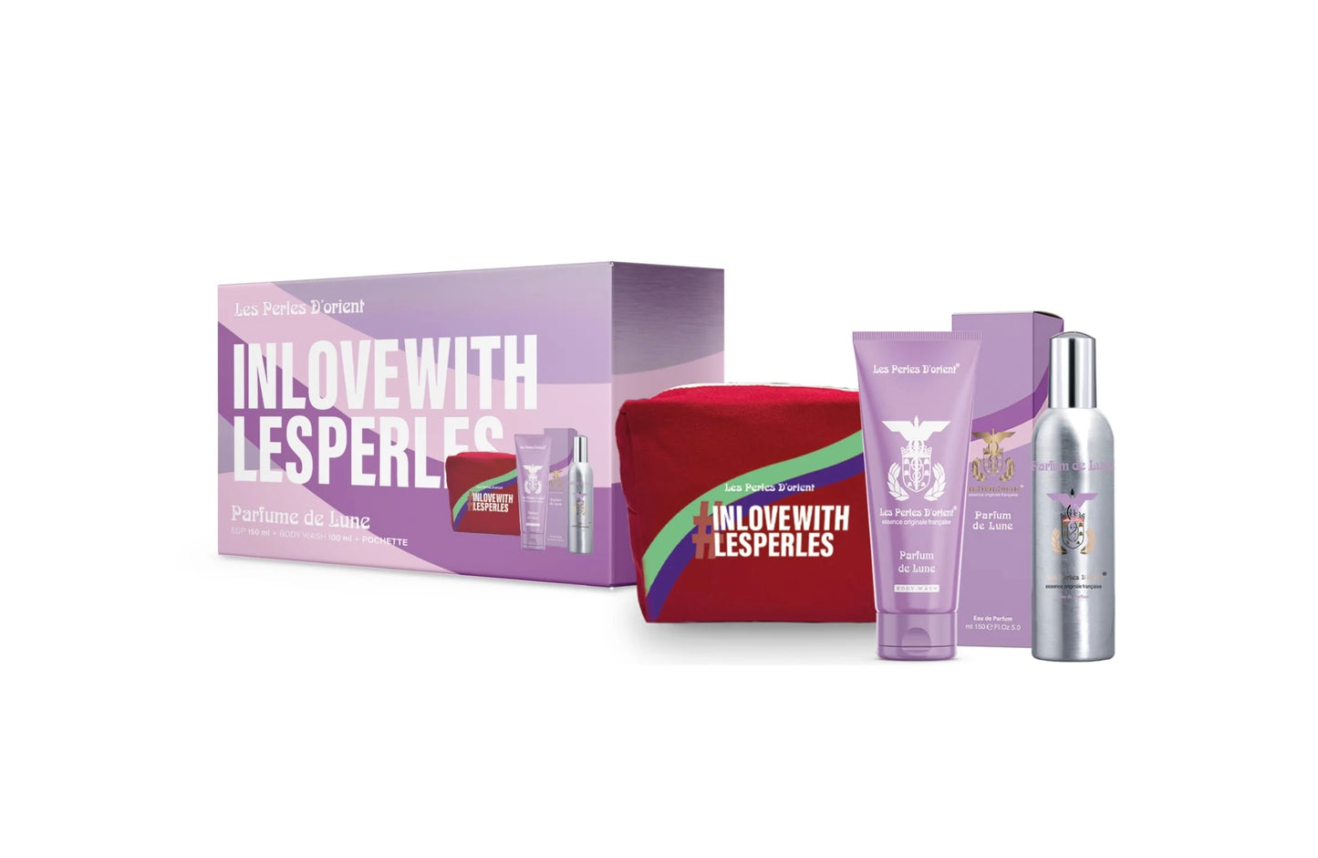 Les Perles D'orient Parfum De Lune edp 150ml + Body Wash + Pochette