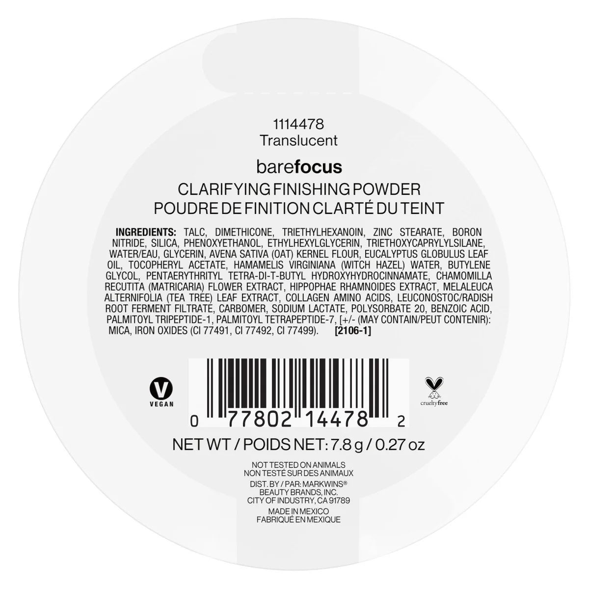 Wet n Wild Bare Focus Clarifying Finishing Powder