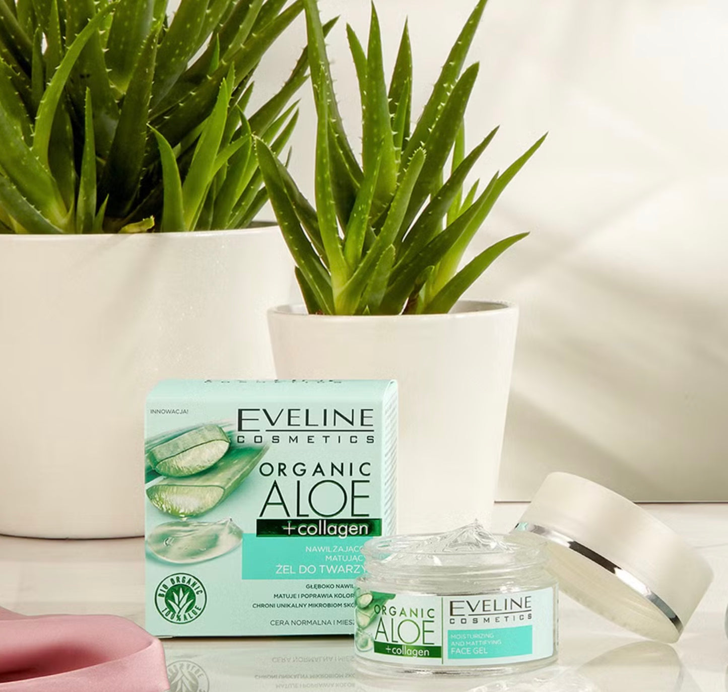 Eveline Cosmetics Organic Aloe + Collagen moisturizing and mattifying face gel