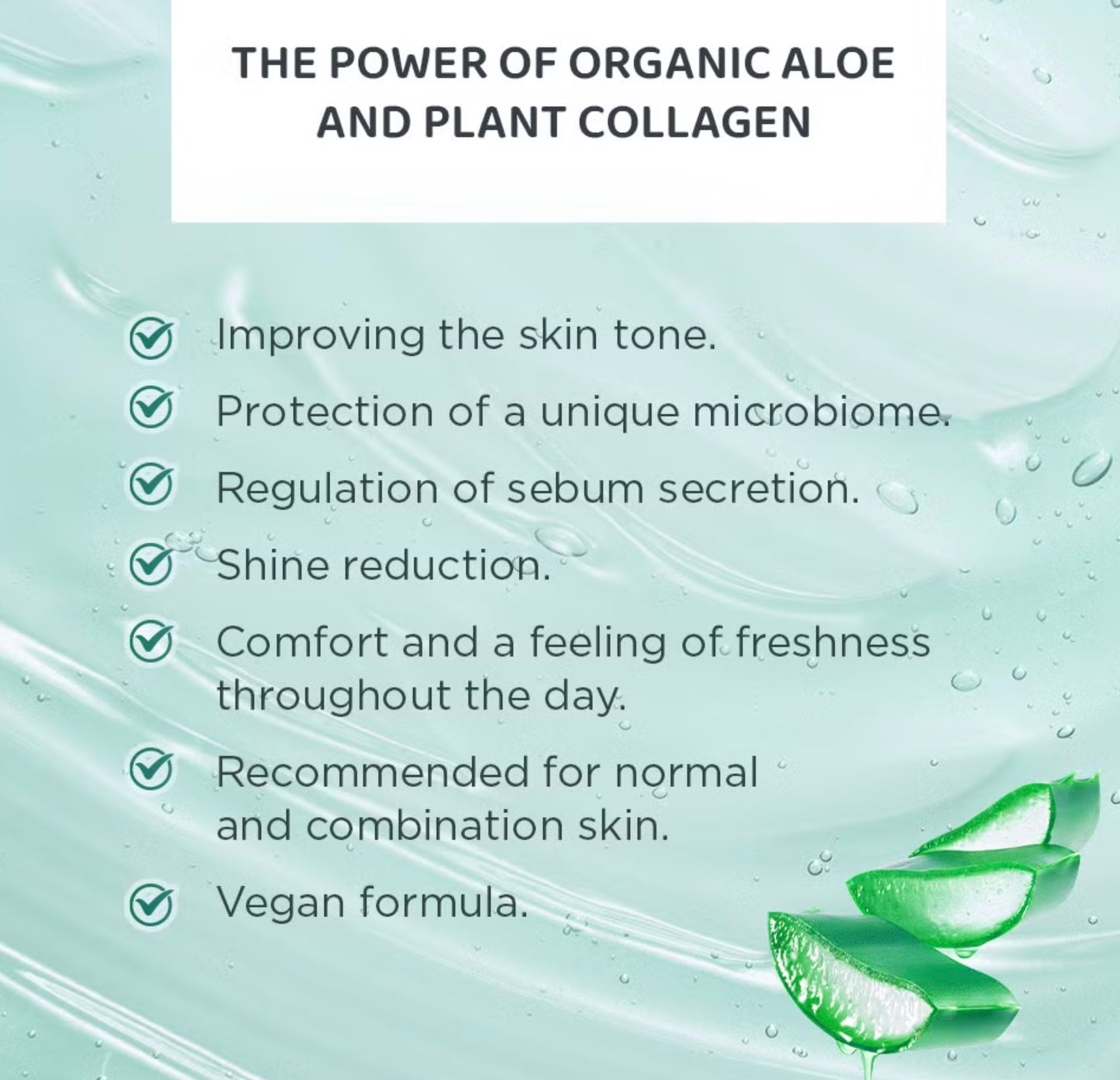 Eveline Cosmetics Organic Aloe + Collagen moisturizing and mattifying face gel