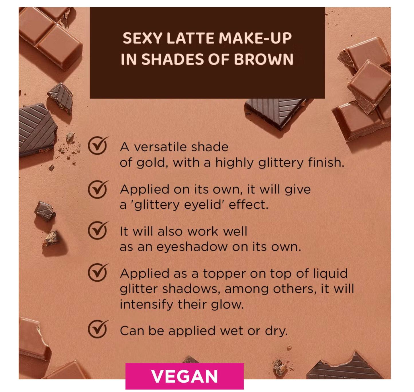 Eveline Cosmetics Choco Glamour Shiny eye shadow topper