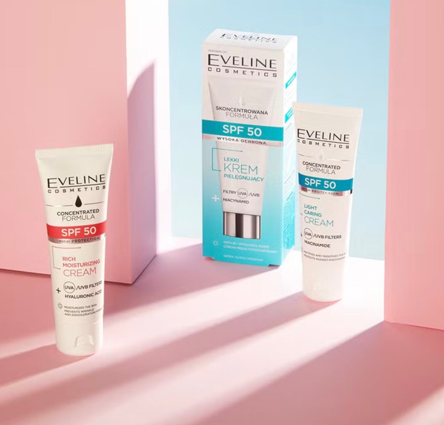 Eveline Cosmetic light caring SPF50 crema viso 30ml