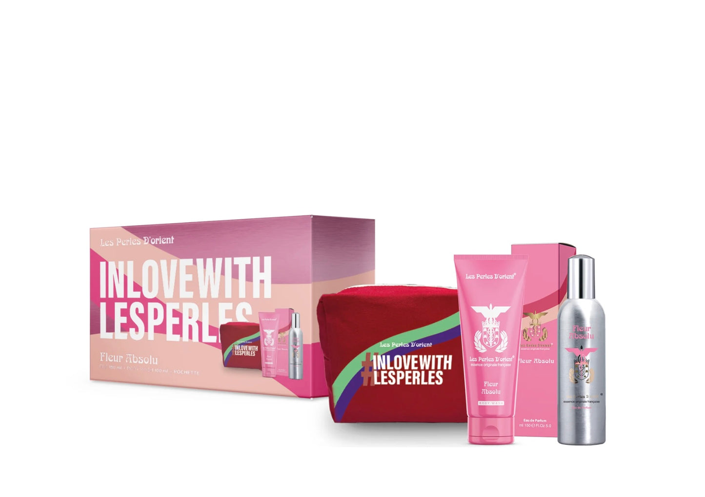 Les Perles D'orient Fleur Absolu edp 150ml + Body Wash + Pochette