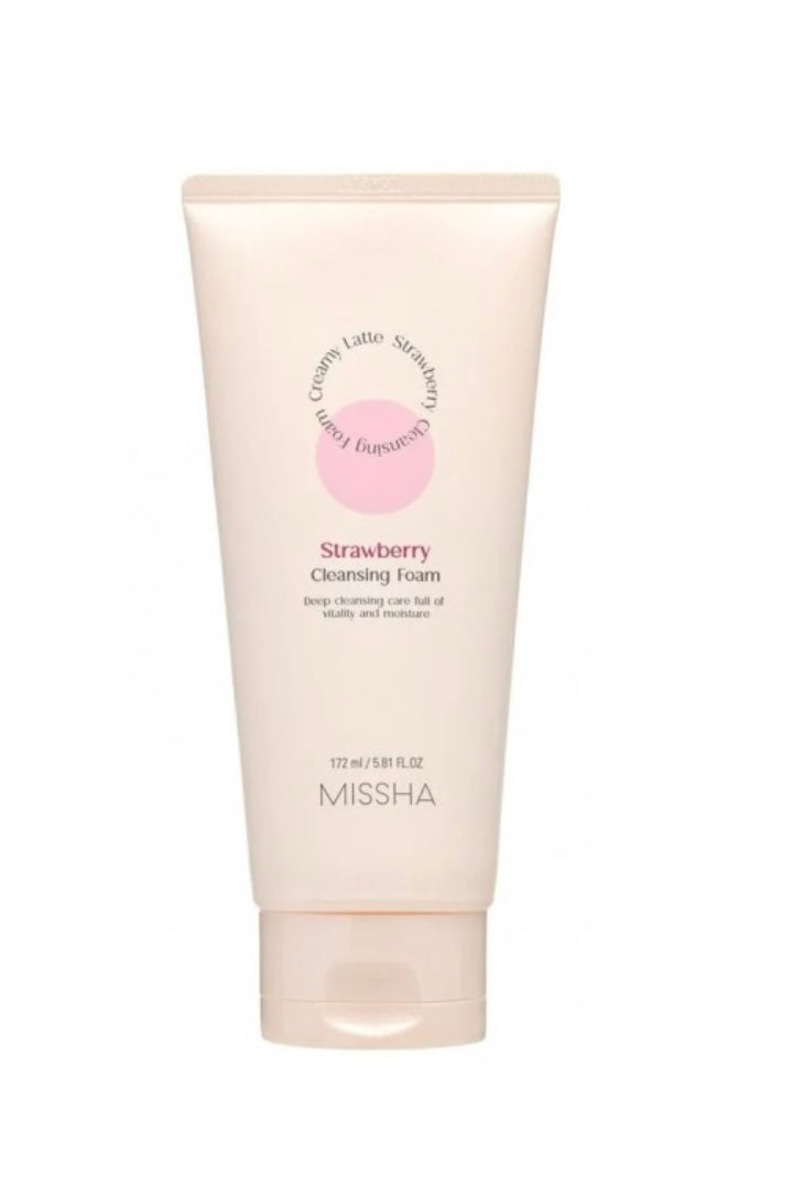 MISSHA Creamy Latte Cleansing Foam Strawberry