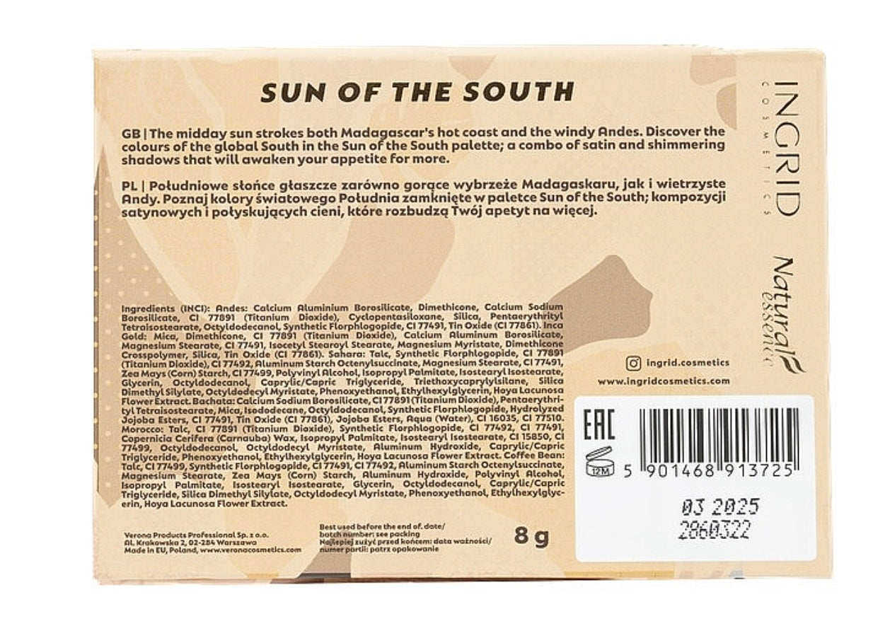 Ingrid Cosmetics Sun of the South Palette