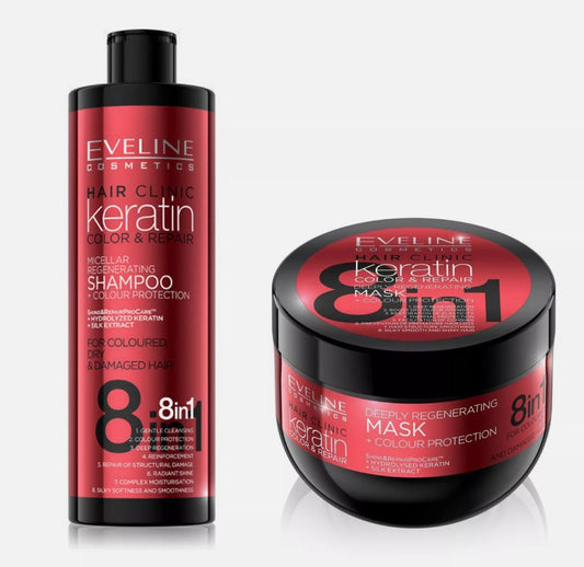 Eveline Cosmetics Hair Clinic Color&Repair maschera capelli 8in1