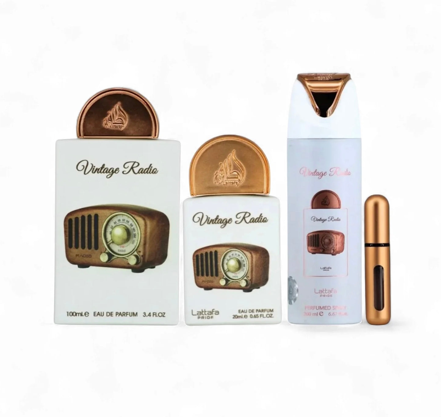 Lattafa Pride Vintage Radio edp 100ml + edp 20ml + deo spray 200ml