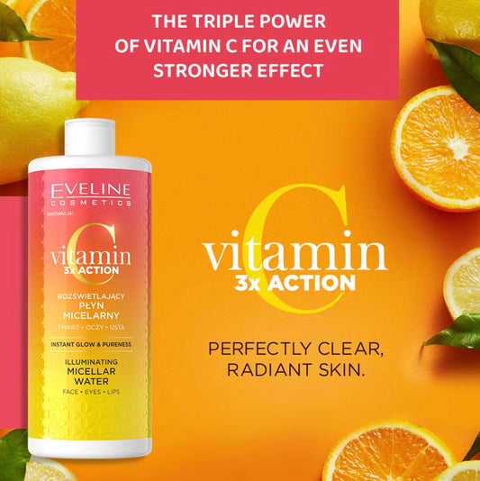 Eveline Cosmetics Vitamin C 3x Action illuminating micellar water 500ml
