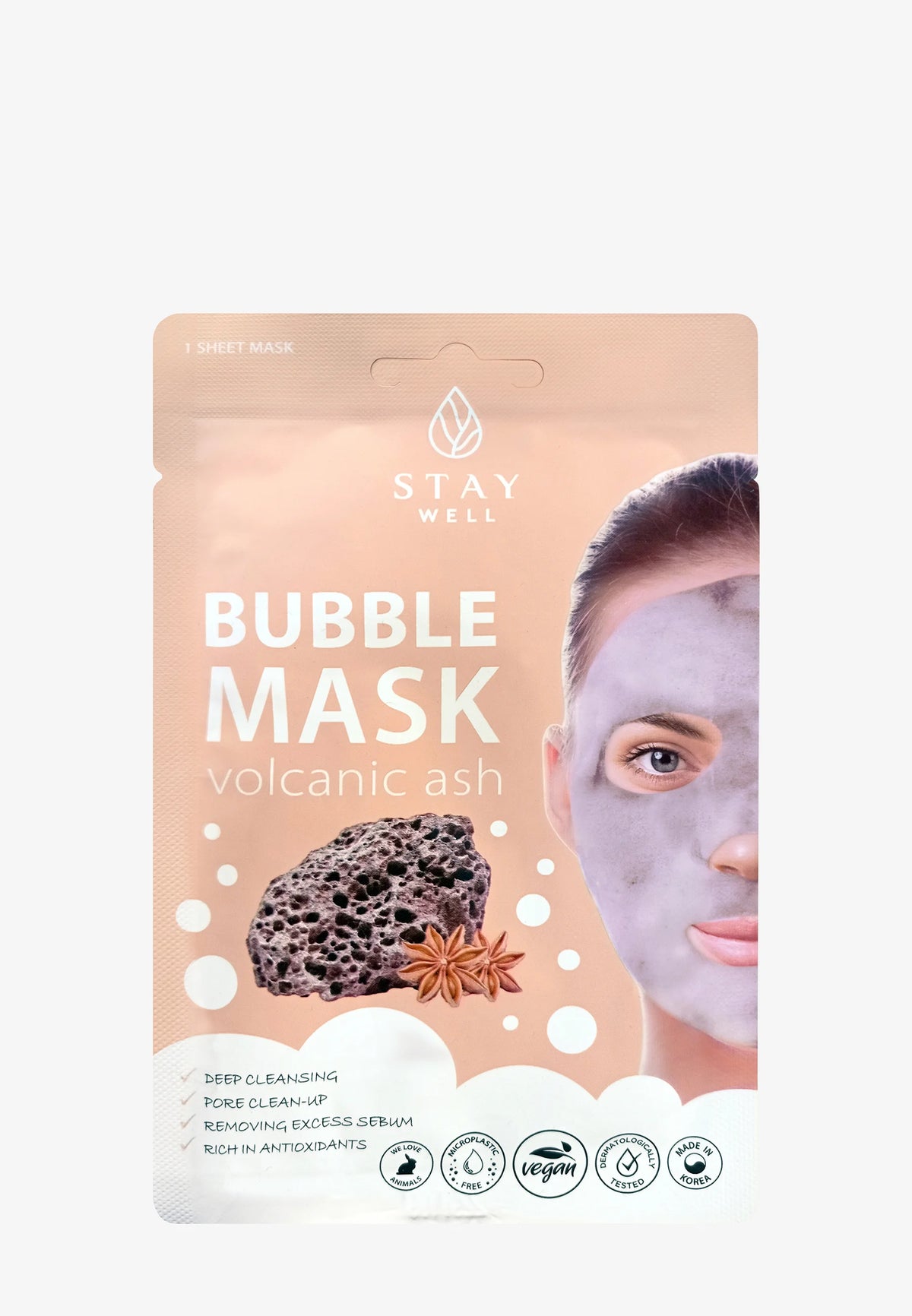 STAY WELL  Deep Cleansing Bubble Mask Volcanic