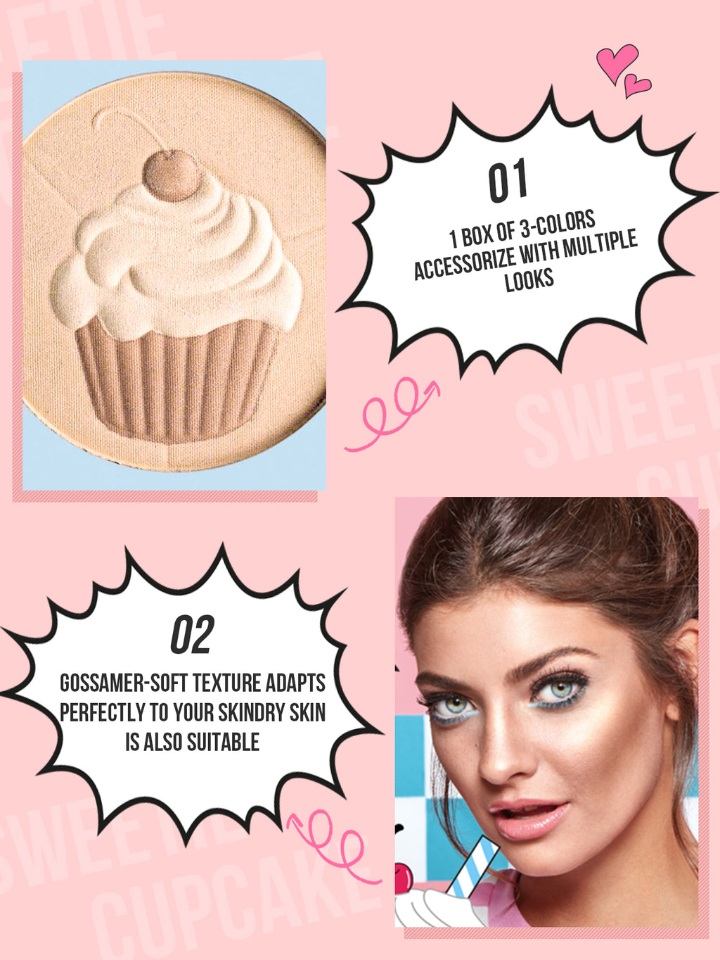 Misslyn Sweetie Cupcake Trio Highlighter