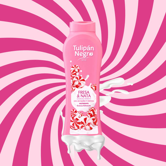Tulipán Negro Gel de baño Fresa y Nata 650ml