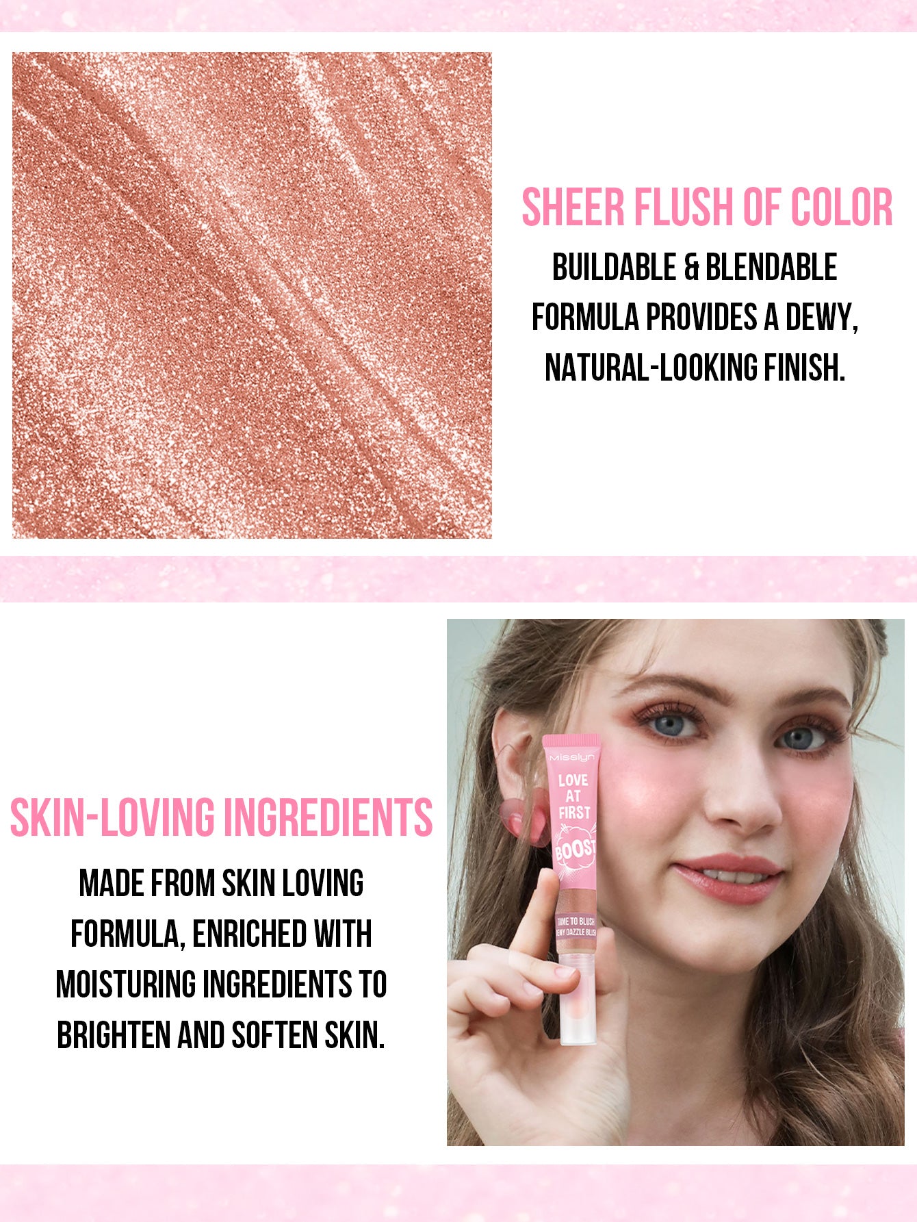 Misslyn Love At First Boost Dewy Dazzle Blush