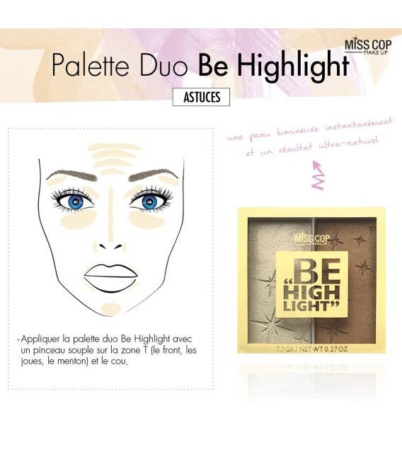 Misscop Iluminador - BE HIGHLIGHT DUO