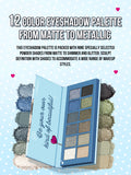 Palette d'ombres à paupières Misslyn Matt x Metallic 12 couleurs