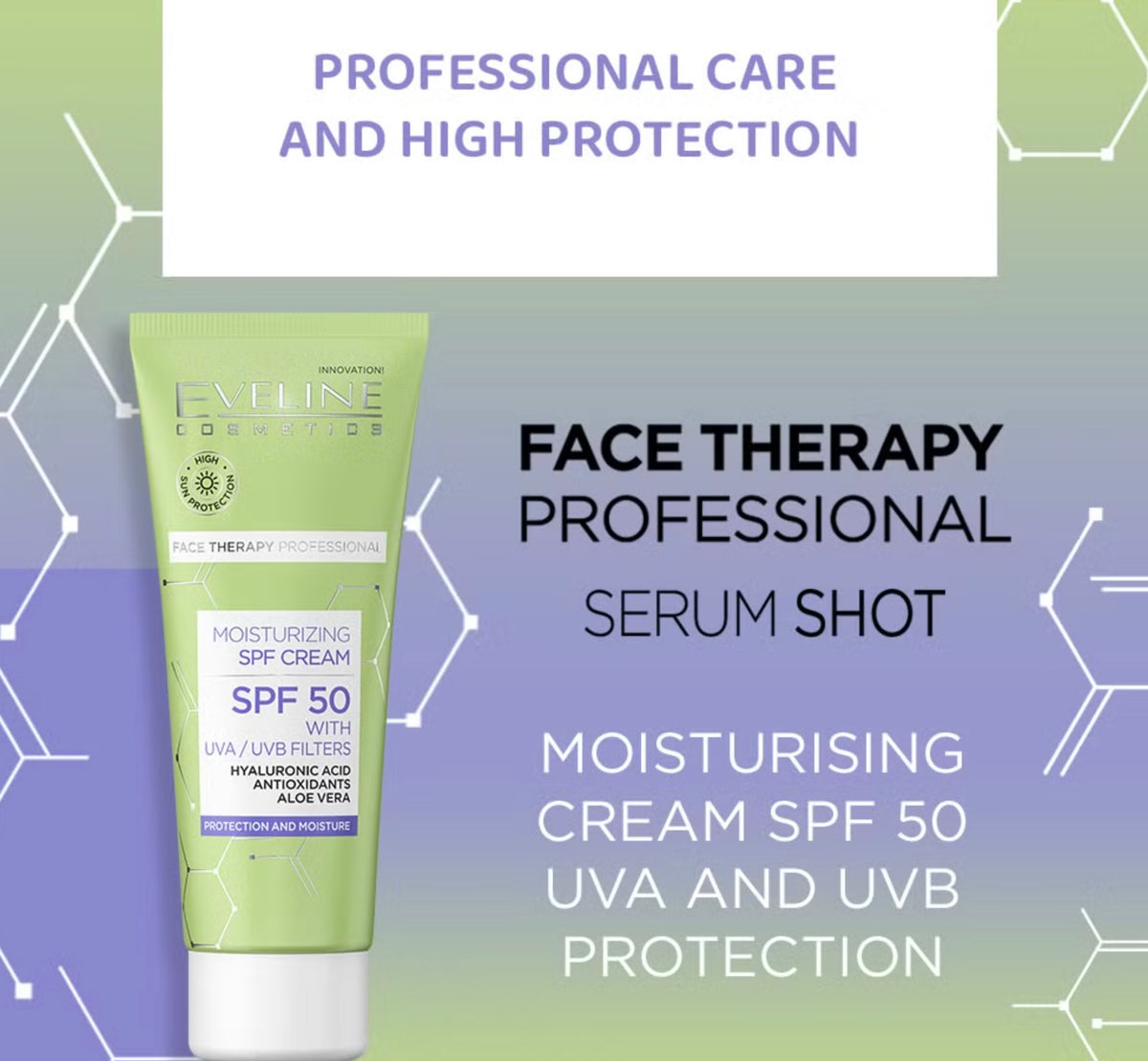 Eveline Cosmetics moisturizing SPF50 crema viso 30ml