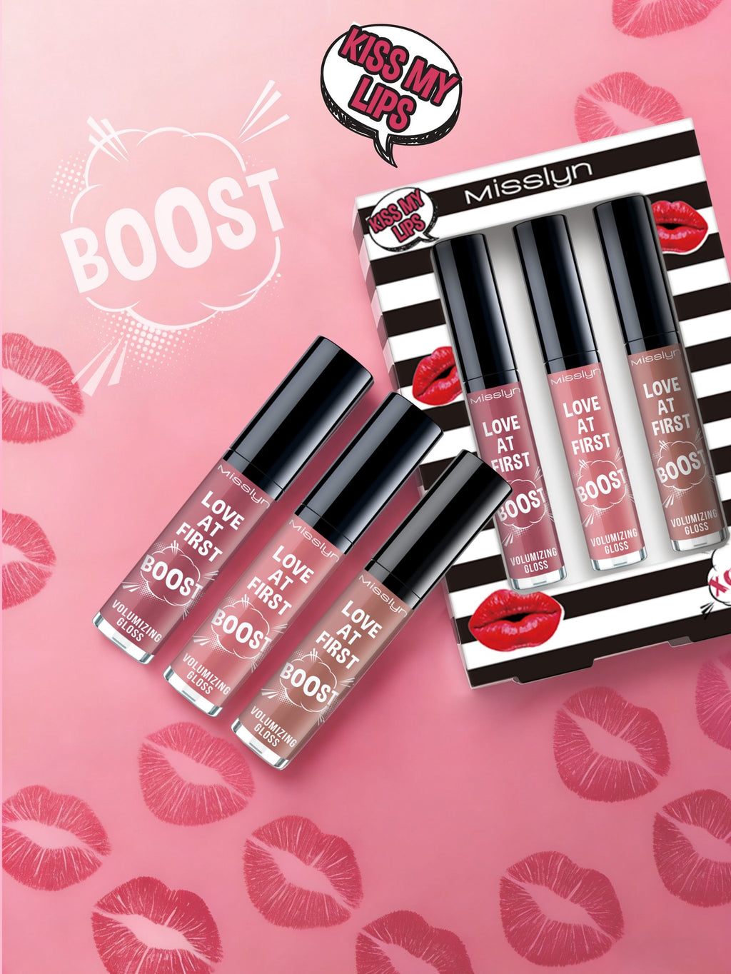 Misslyn Kiss My Lips set 3 gloss volumizzanti