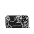 Portefeuille Zippé Roses Blanches