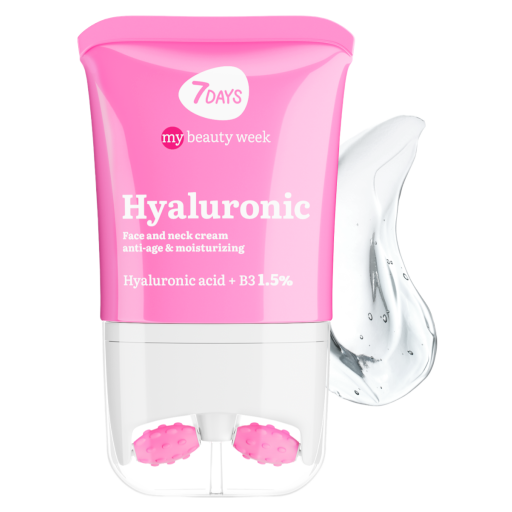 7Days Crema viso, collo e décolleté antietà e idratante HYALURONIC & Massaggiatore 3D 80 ml
