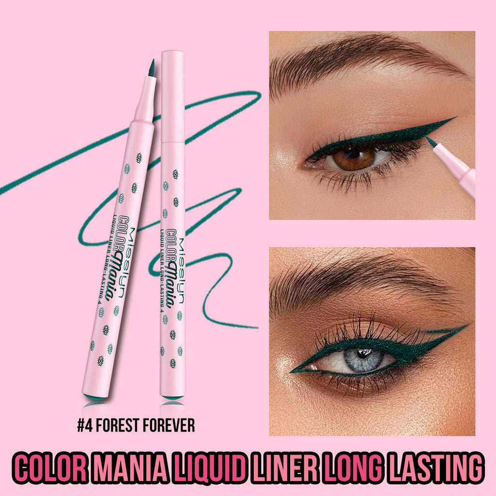 Delineador líquido de larga duración Misslyn Color Mania