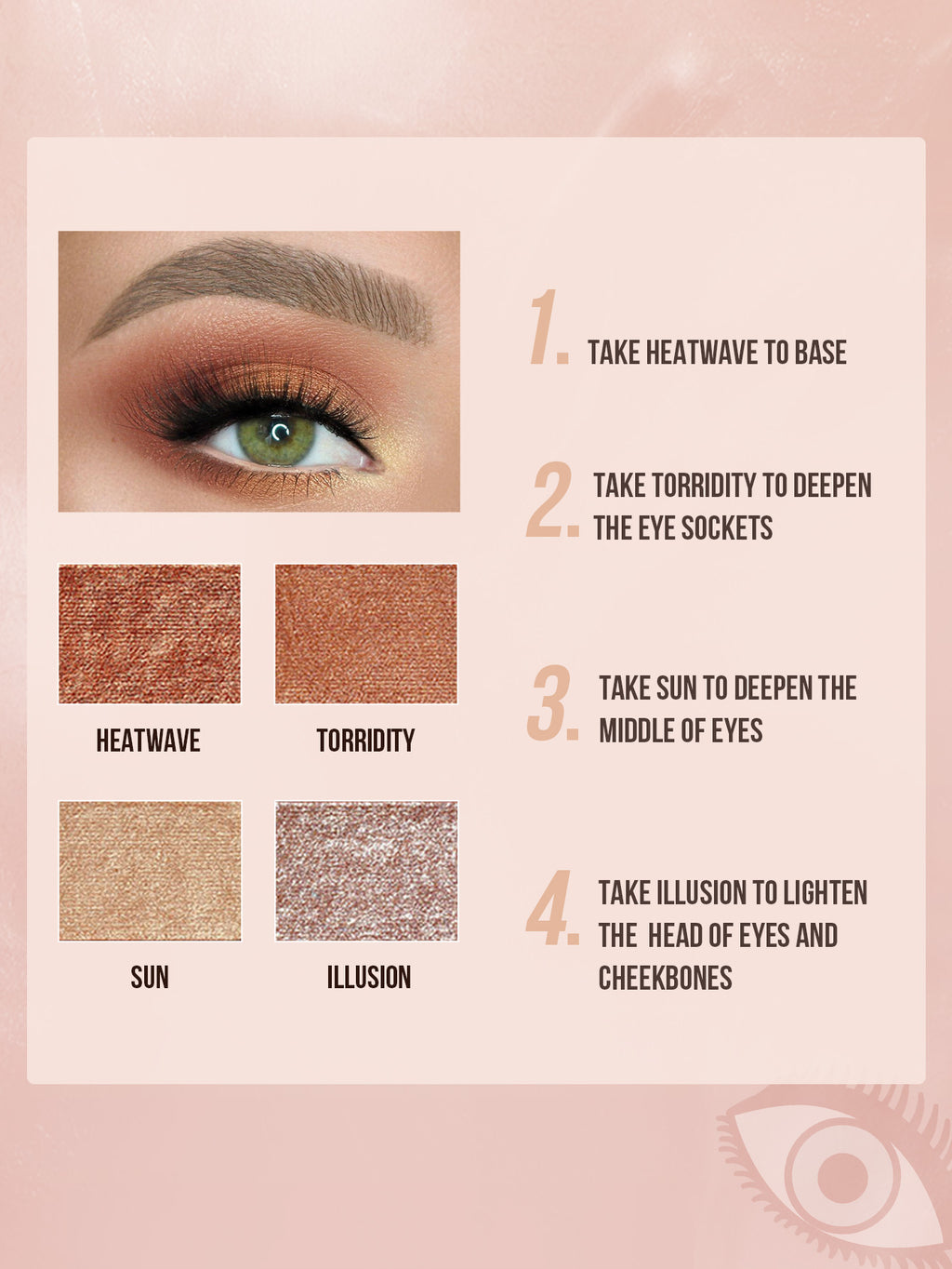 Misslyn Desert Night Metallic Eyeshadow Palette Burning Desire