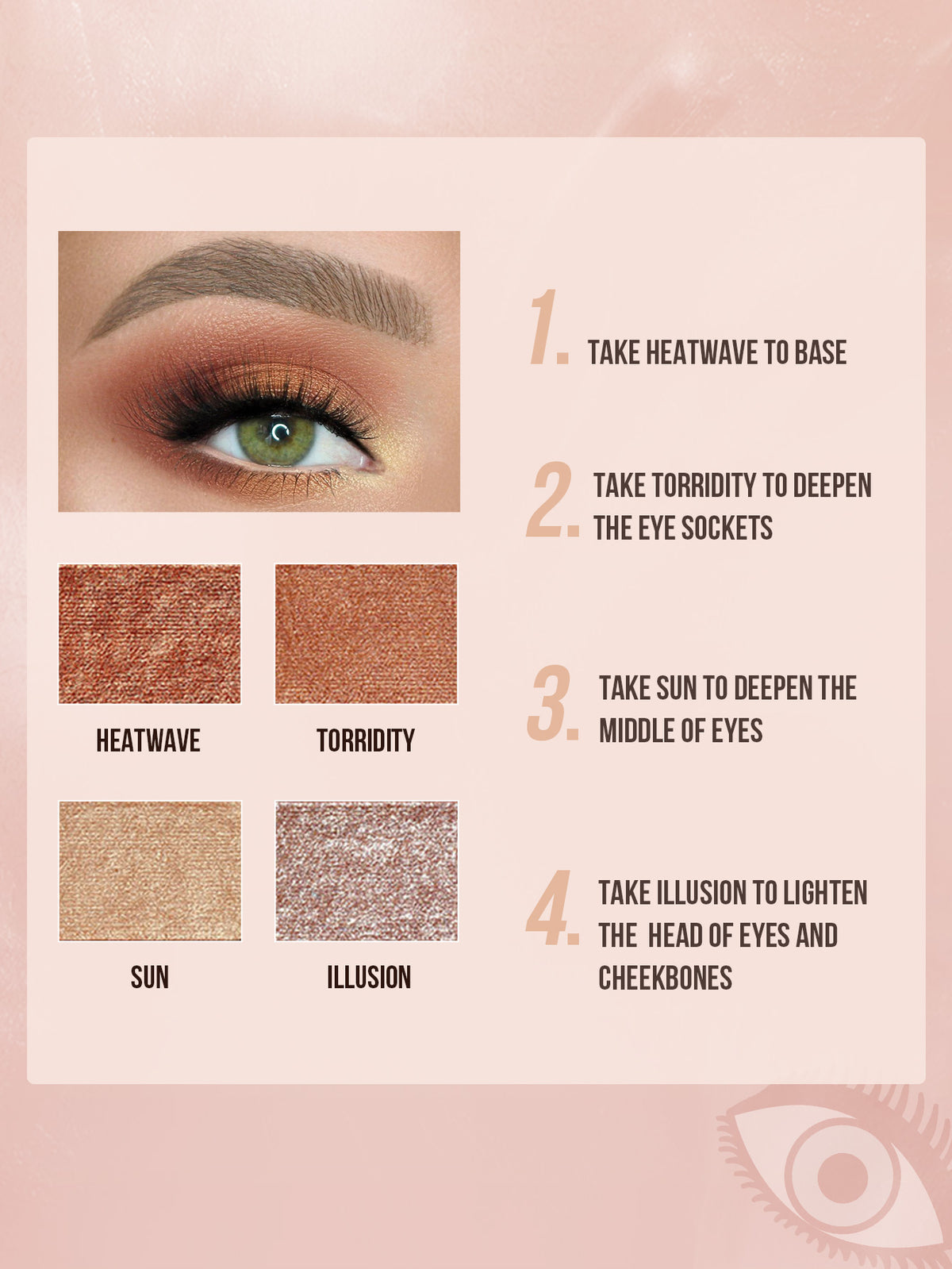 Misslyn Desert Night Metallic Eyeshadow Palette Burning Desire