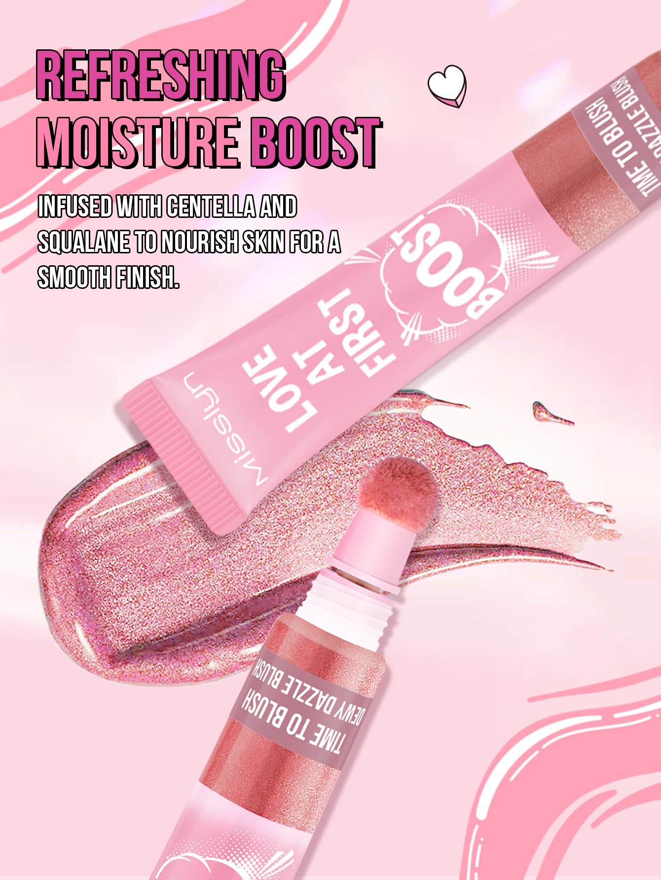 Misslyn Love At First Boost Dewy Dazzle Blush