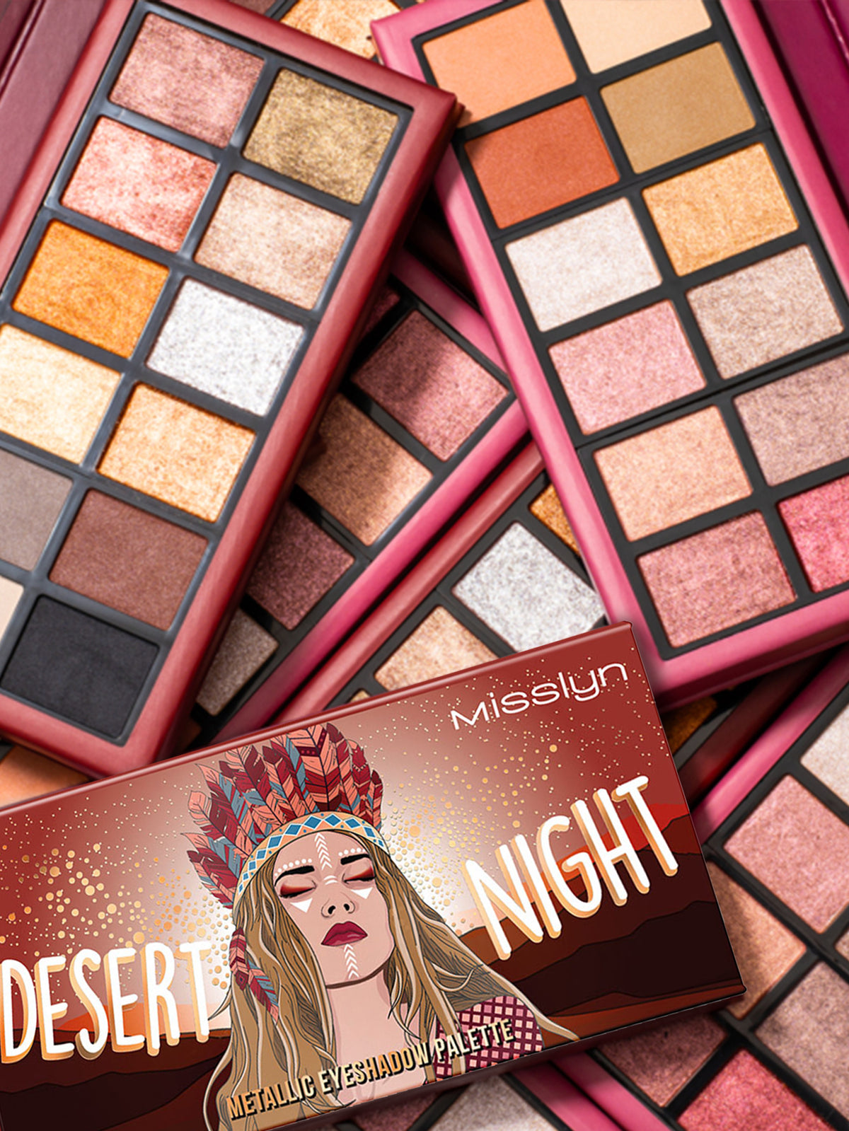 Misslyn Desert Night Metallic Eyeshadow Palette Burning Desire