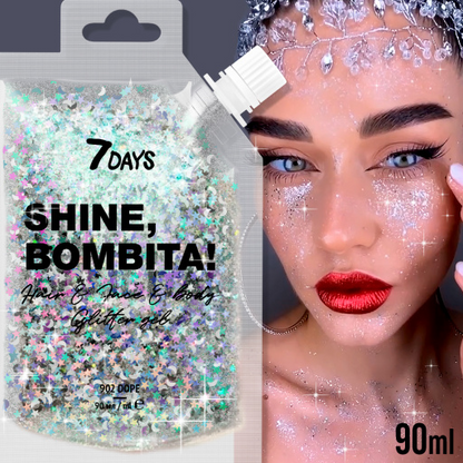 7Days Shine Bombita! Gel-glitter for face, hair and body