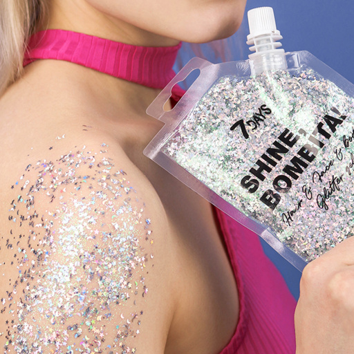7Days Shine Bombita! Gel-glitter para cara, cabello y cuerpo