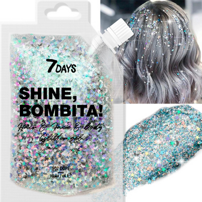 7Days Shine Bombita! Gel-glitter for face, hair and body