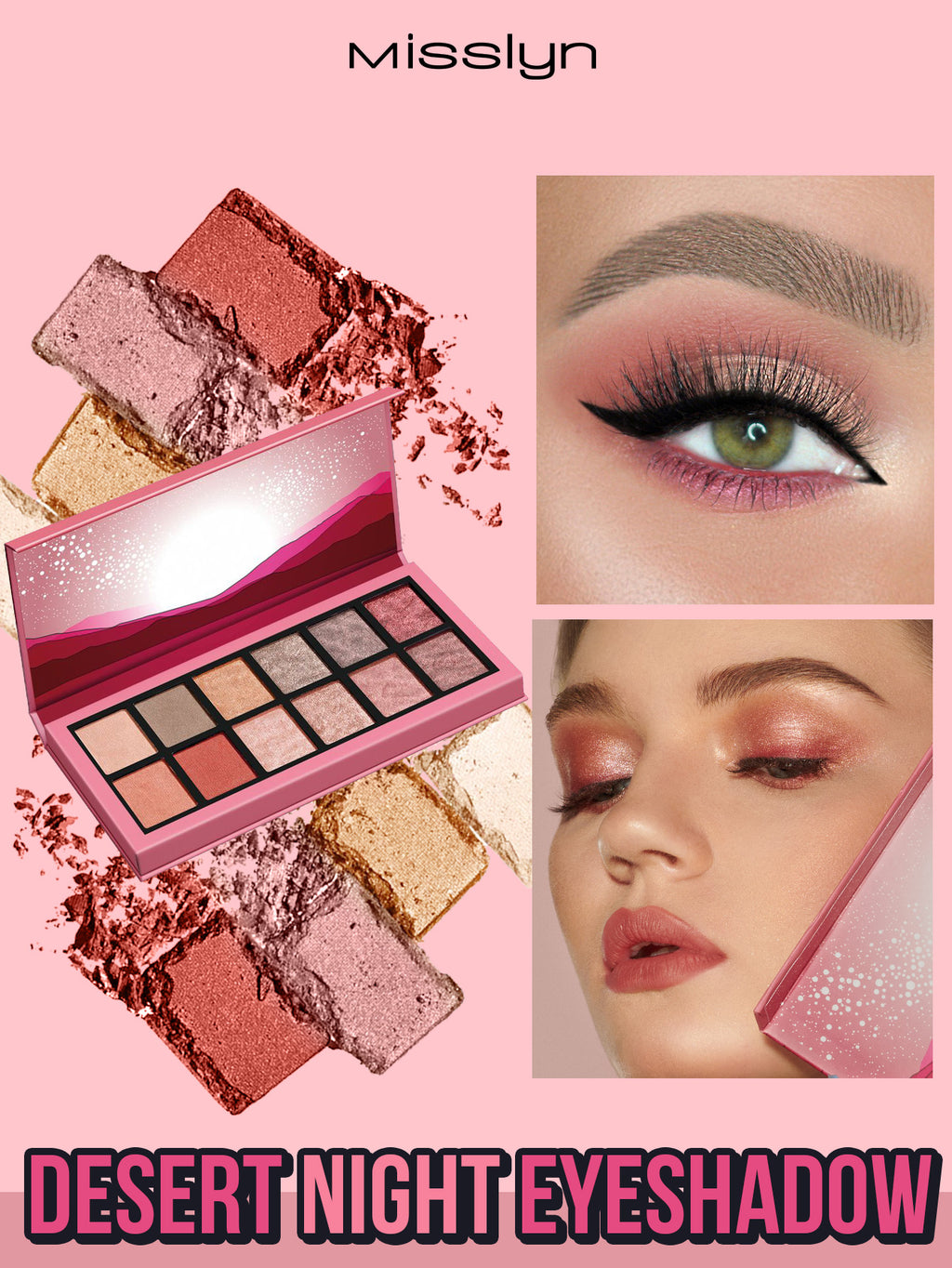 Misslyn Desert Night Metallic Eyeshadow Palette Flaming Eyes