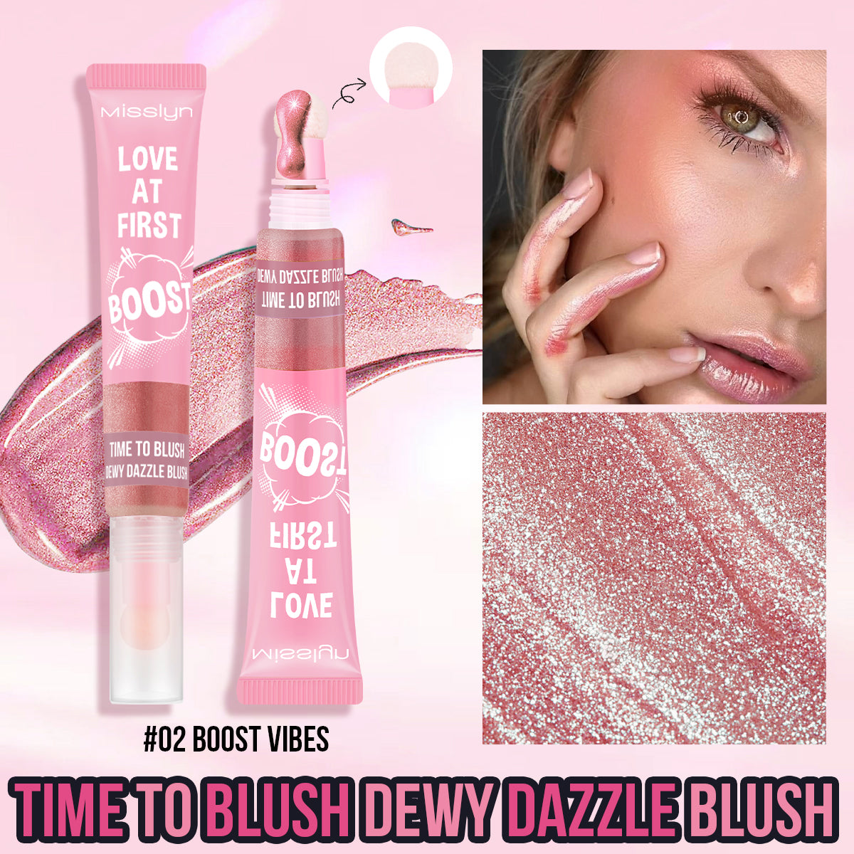 Misslyn Love At First Boost Dewy Dazzle Blush