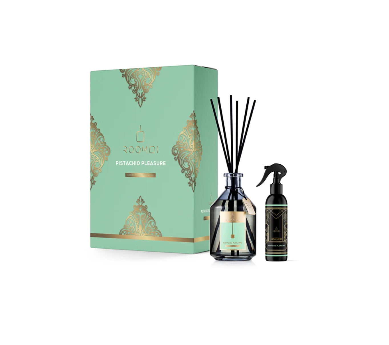 Roomoi Pistachio Pleasure 200ml + Spray Room 100ml + Sticks