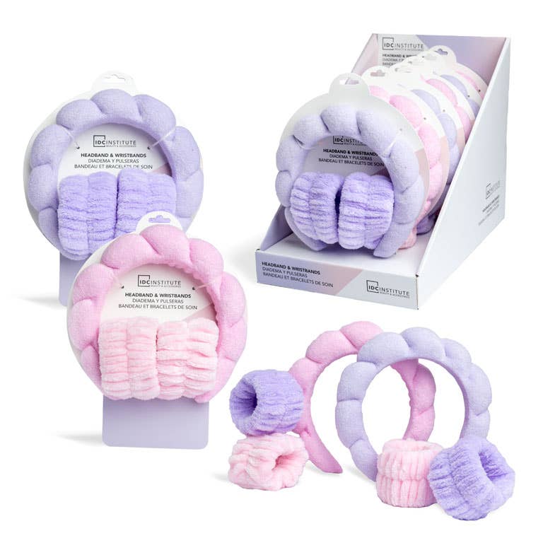 Fascia per capelli e braccialetti IDC Institute per la cura della pelle