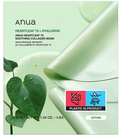Mascarilla de colágeno calmante Anua Heartleaf 70 38g