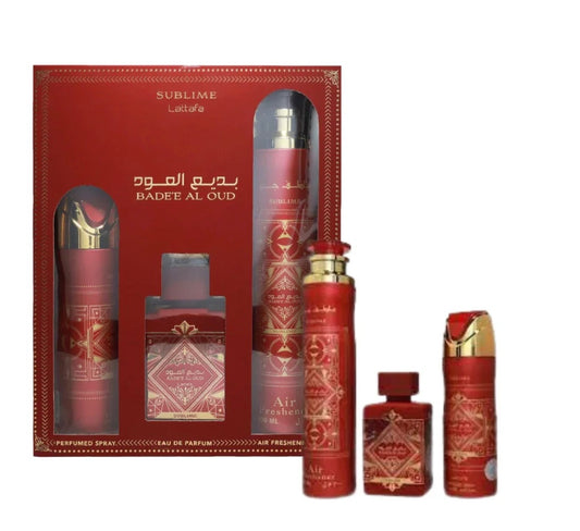 Lattafa Badee Al Oud Sublime Gift Set 3pezzi