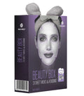 Set de 2 mascarillas de hoja Pax Moly Luxury con diadema cosmética