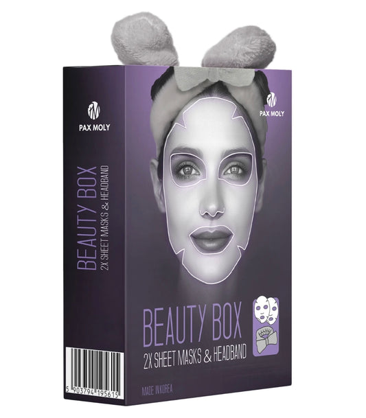 Pax Moly Luxury Box Set Of 2 Sheet Masks With Cosmetic Headband