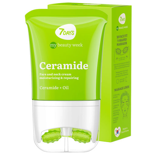 7Days Crema viso massaggiante 3D, idratante e riparatrice della barriera, Ceramide 80ml