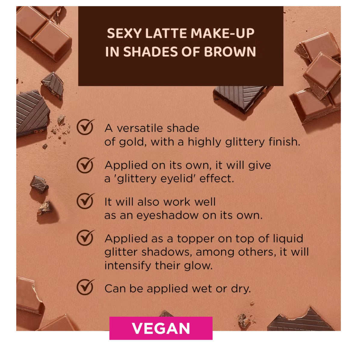 Eveline Cosmetics Choco Glamour Shiny eye shadow topper