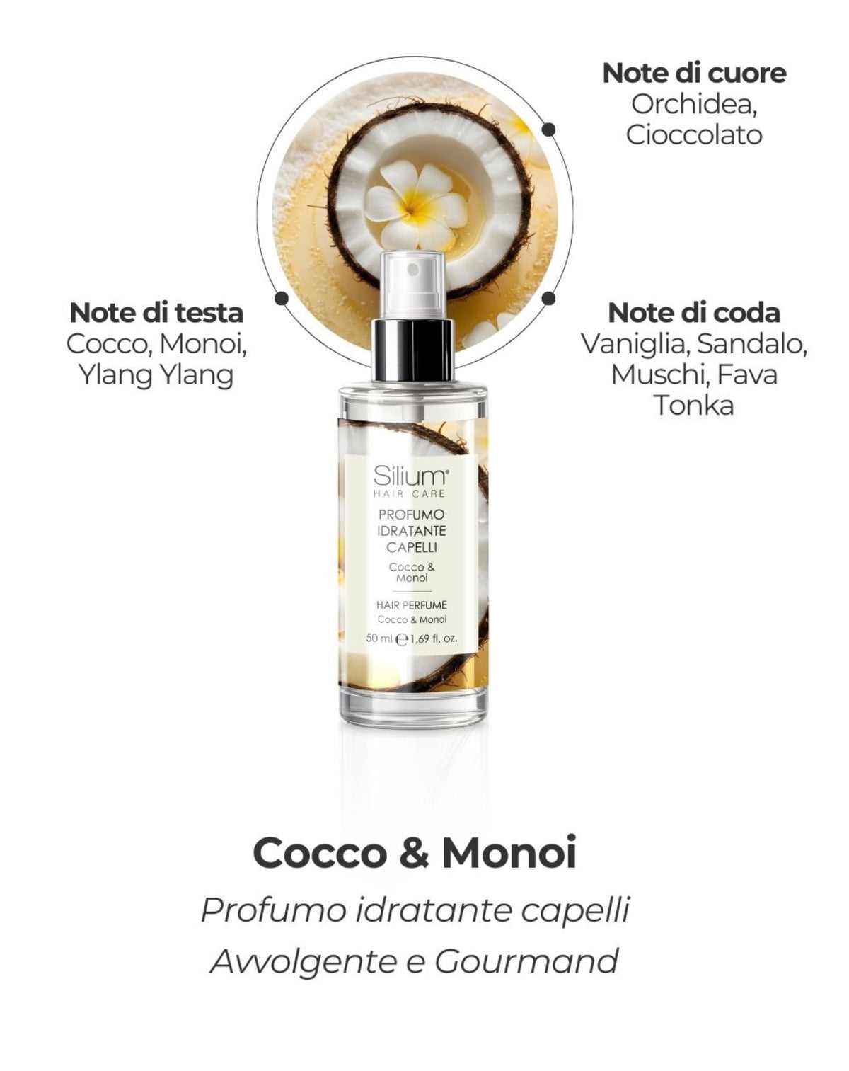 Silium profumo per capelli idratante - Cocco & Monoi